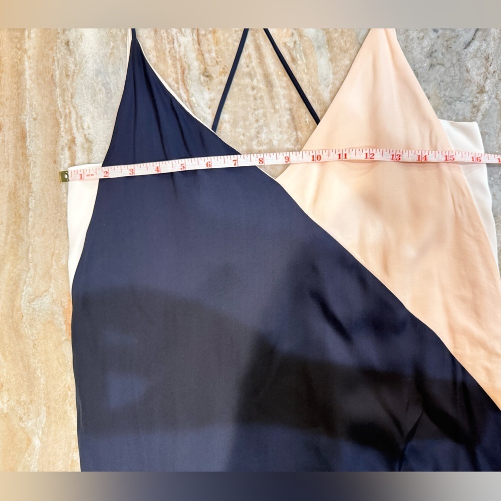 Women’s ZARA Navy & Cream Maxi dress- Size Small - Picture 13 of 13